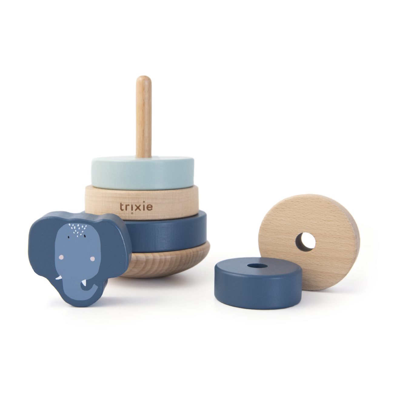 Trixi - Drvena igračka za slaganje slon