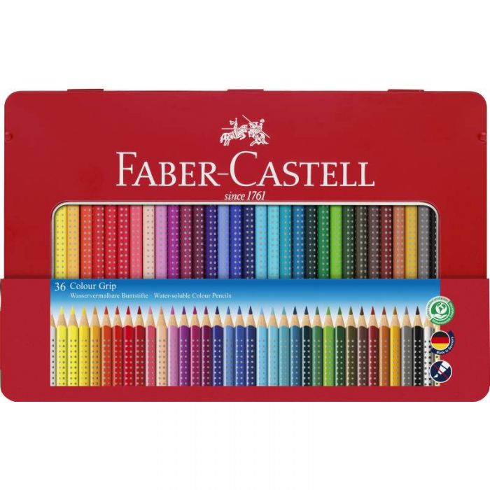 Faber castell - Drvene bojice 1/36 grip metalna kutija