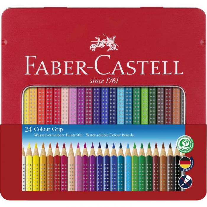 Faber castell - Drvene bojice 1/24 grip metalna kutija